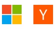 Microsoft and Y Combinator logos